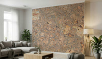 Swirling pattern Rustic Natural Cork Pattern Wall Mural