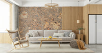 Authentic look Rustic Natural Cork Pattern Wall Mural unique