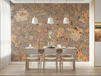 Detailed finish Rustic Natural Cork Pattern Wall Mural covering