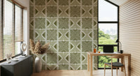 Room covering wallpaper Tribal Herbs Motif Wallpaper focus