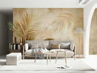 Exotic Golden Palms Wall Mural for walls.