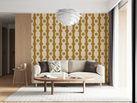 Wall decor idea Retro Ovals Wallpaper pattern