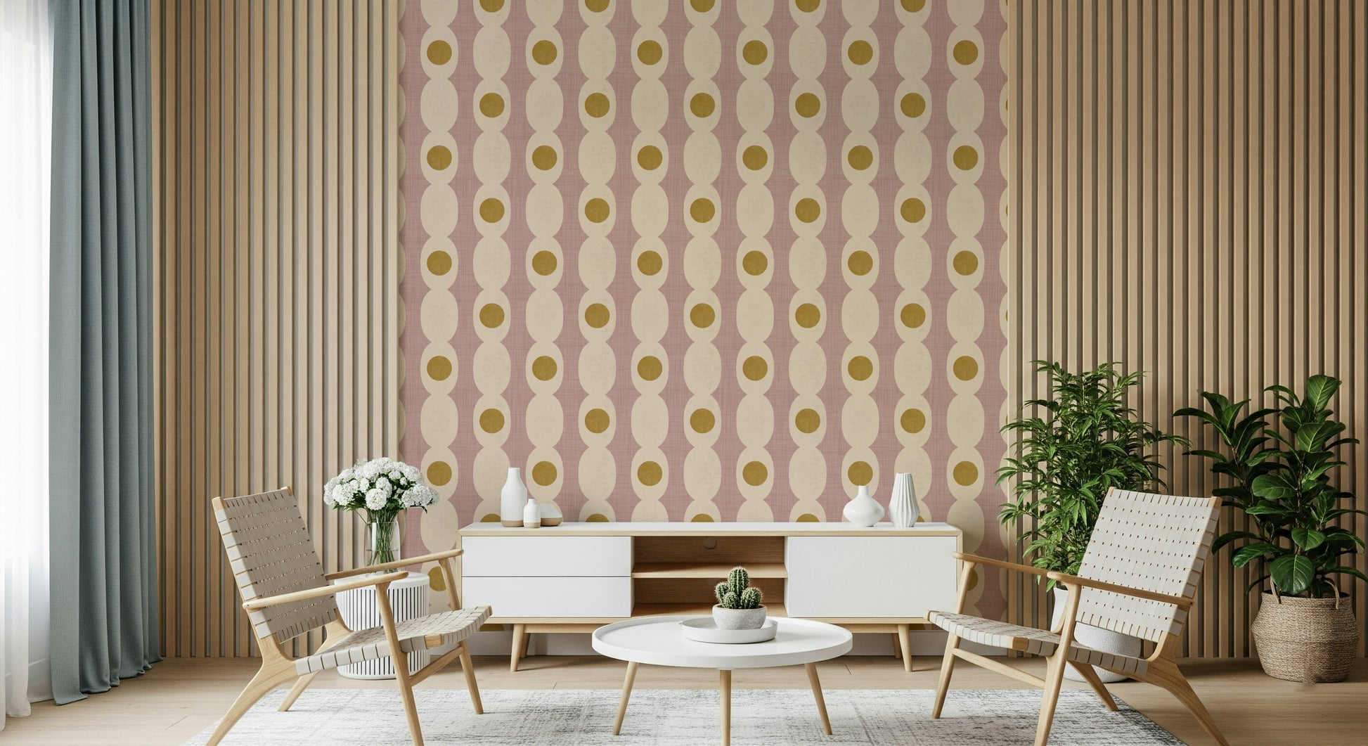 Retro styled Linked Mod Wallpaper⁠ wall covering