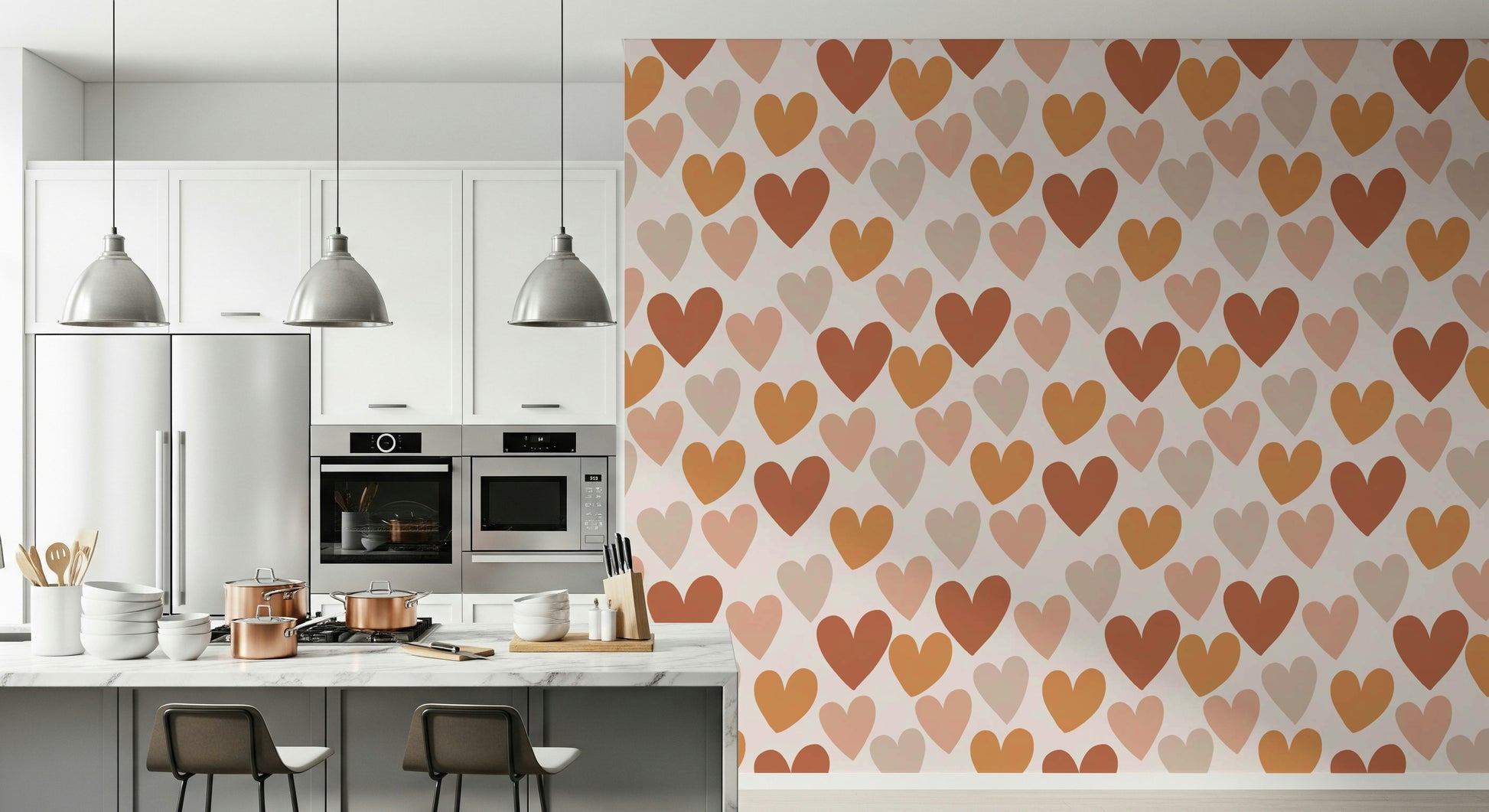 Neutral earth Earthy Hearts Wallpaper tones aesthetic.