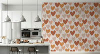 Neutral earth Earthy Hearts Wallpaper tones aesthetic.