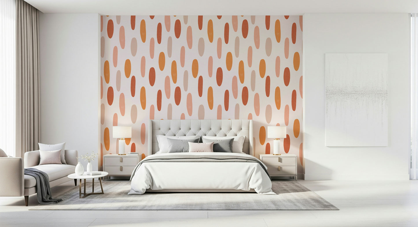 Desert inspired Terracotta Dreamscape Wallpaper color palette.