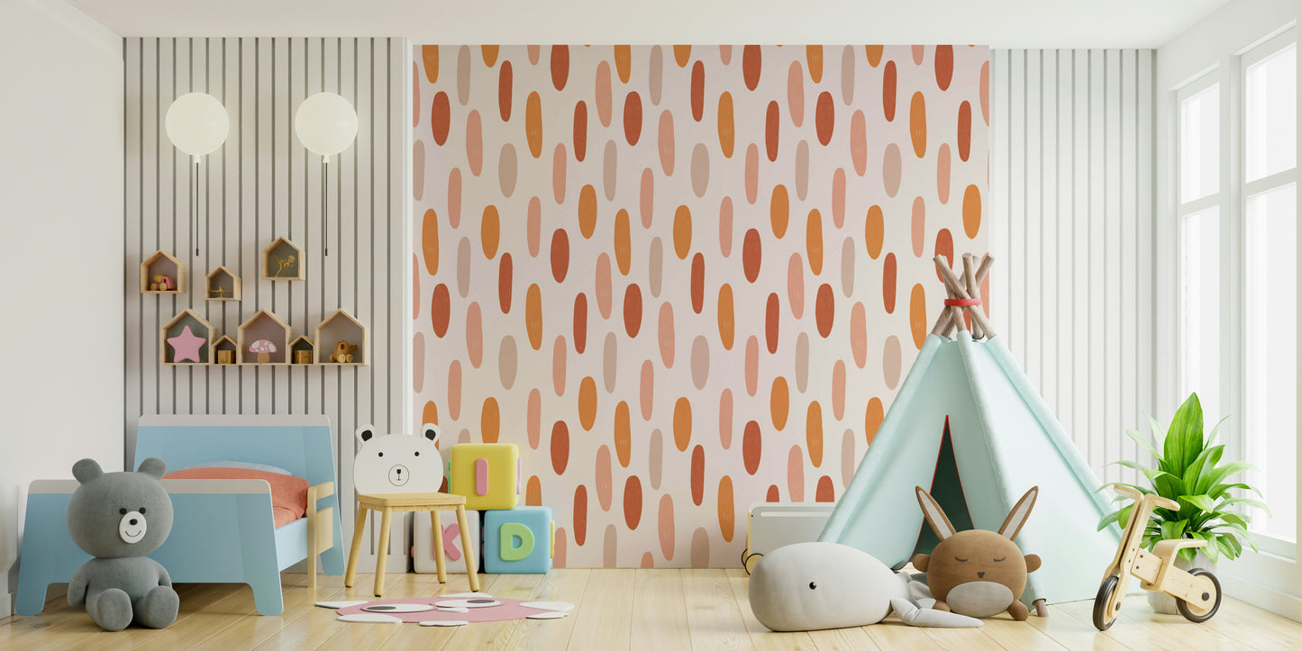Unique modern Terracotta Dreamscape Wallpaper design backdrop.
