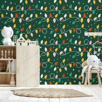 Festive Lights Pattern showing white cords and twinkling shapes.