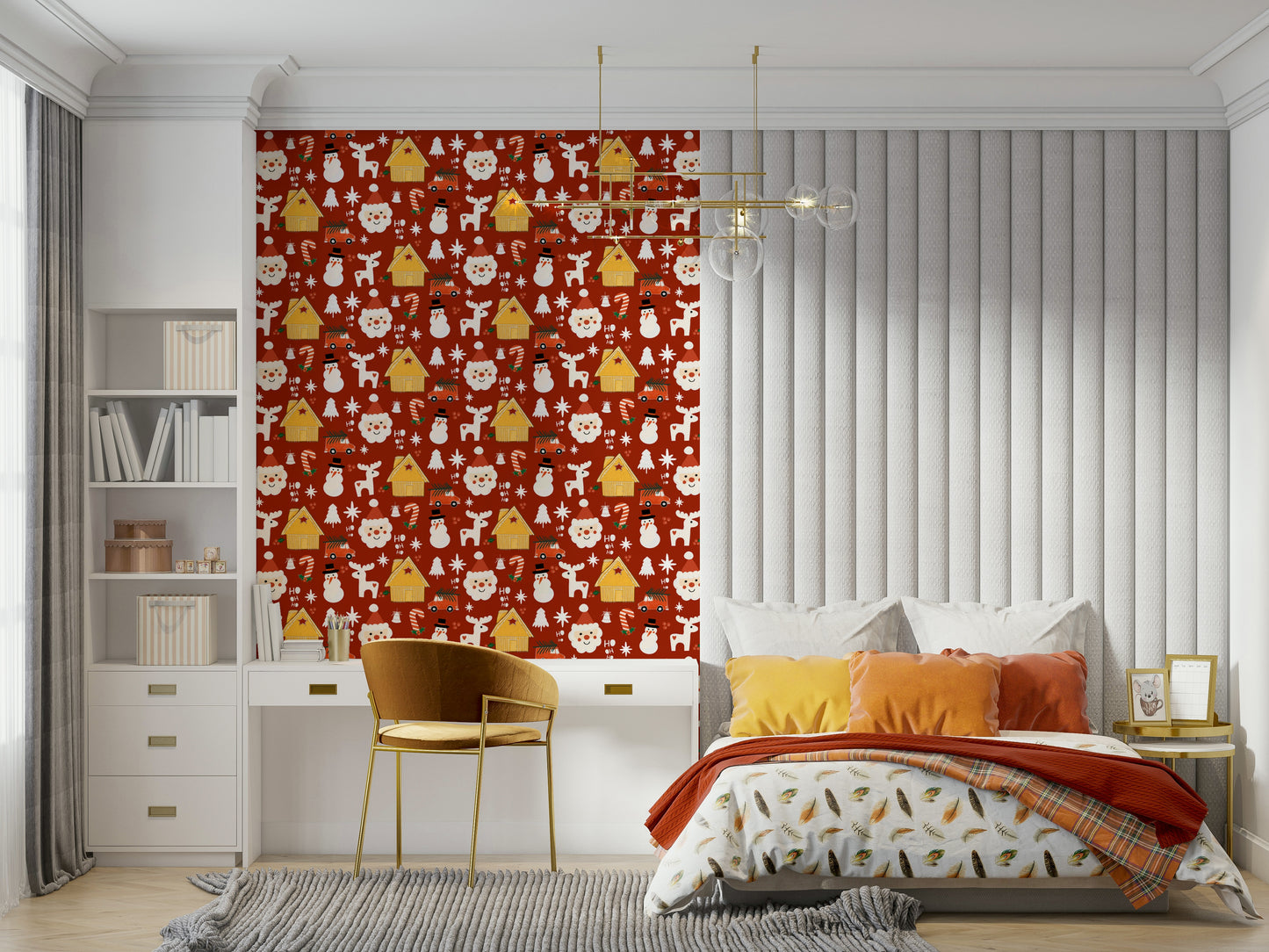 Artistic star shapes for Retro Christmas Cheer Wallpaper.