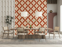 Retro Starburst Tile Wallpaper pattern; jovial interlock design.