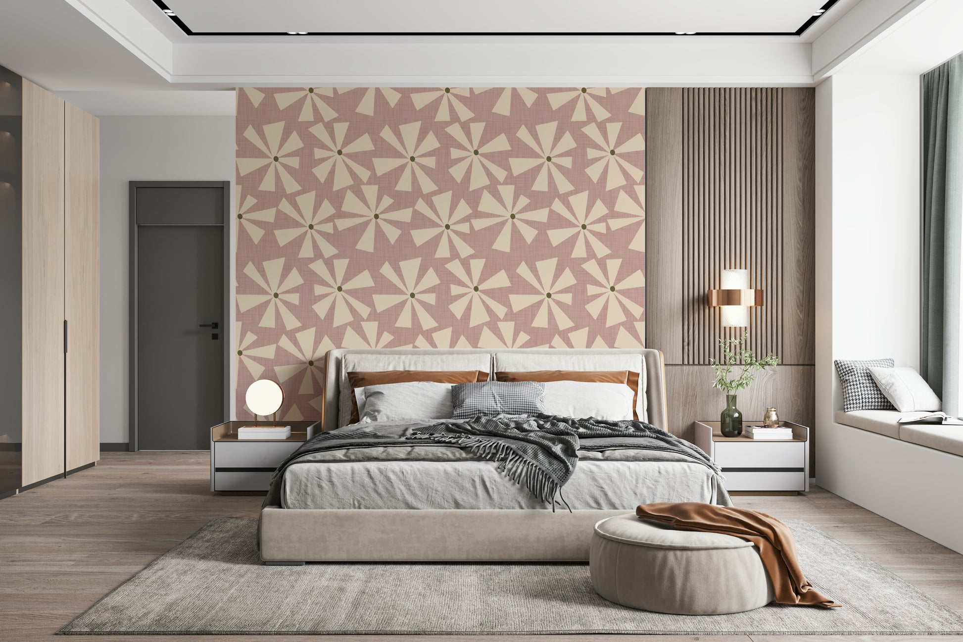 Rose Petal Pop, splendiferous modern wallpaper for walls.