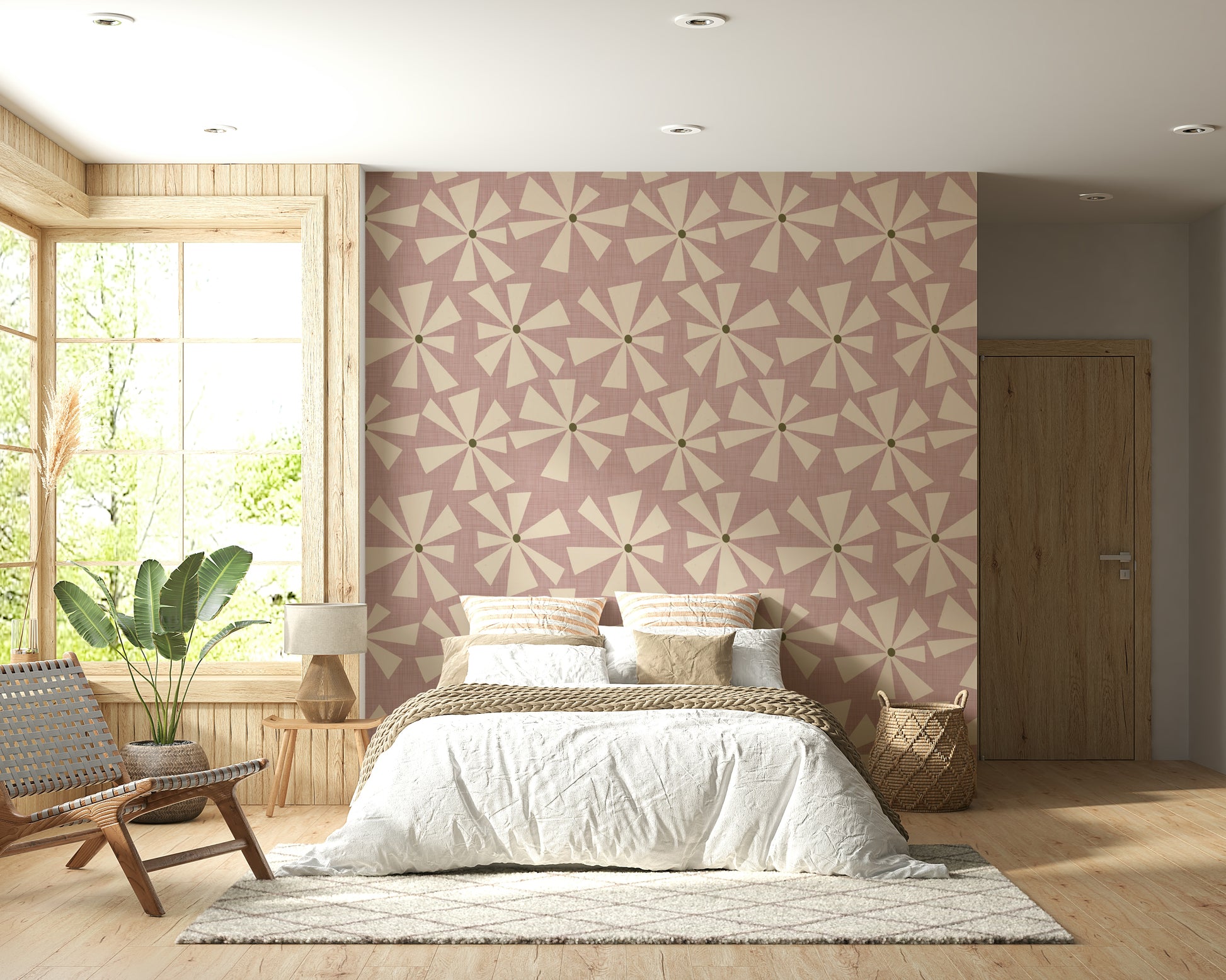 Gossamer Rose Petal Pop design, felicitous wallpaper for walls.
