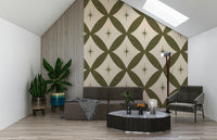Vintage Geometric Stars Wallpaper, a stunning trellis wallcovering.