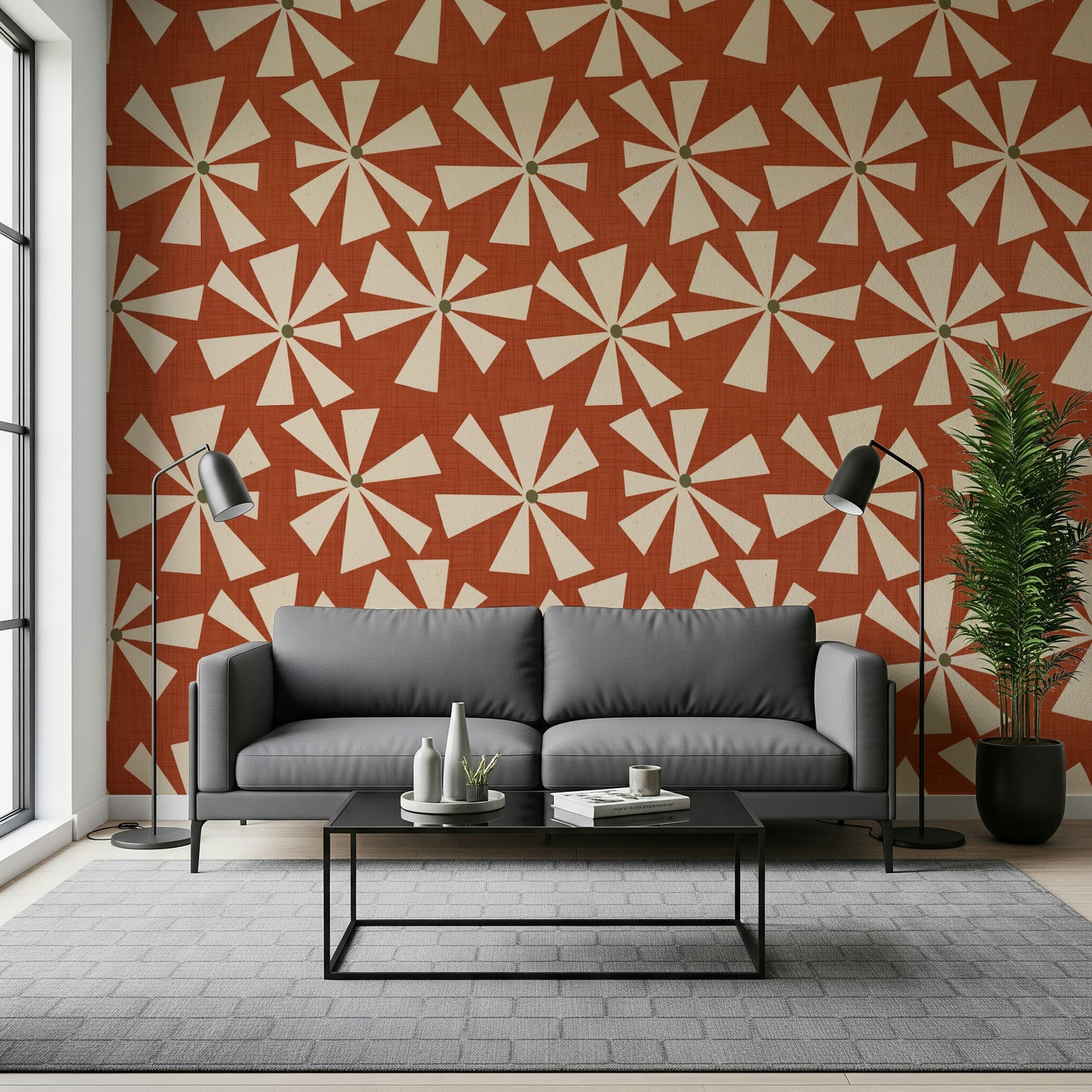 Wall covering, crepuscular Terrazzo Sunset Wallpaper fustian.