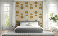 Perambulate with gossamer Retro Harmony Nifty geometric wall mural.