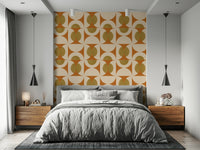 Peel and stick wallpaper, serendipitous Arc Harmony, abstract pattern.