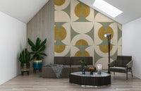 Swanky Vintage Geometric Chic Wallpaper abstract fabulous wallcovering textile.