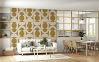 Vintage Geometric Chic Wallpaper dapper interlocking circles, geometric wallpaper.