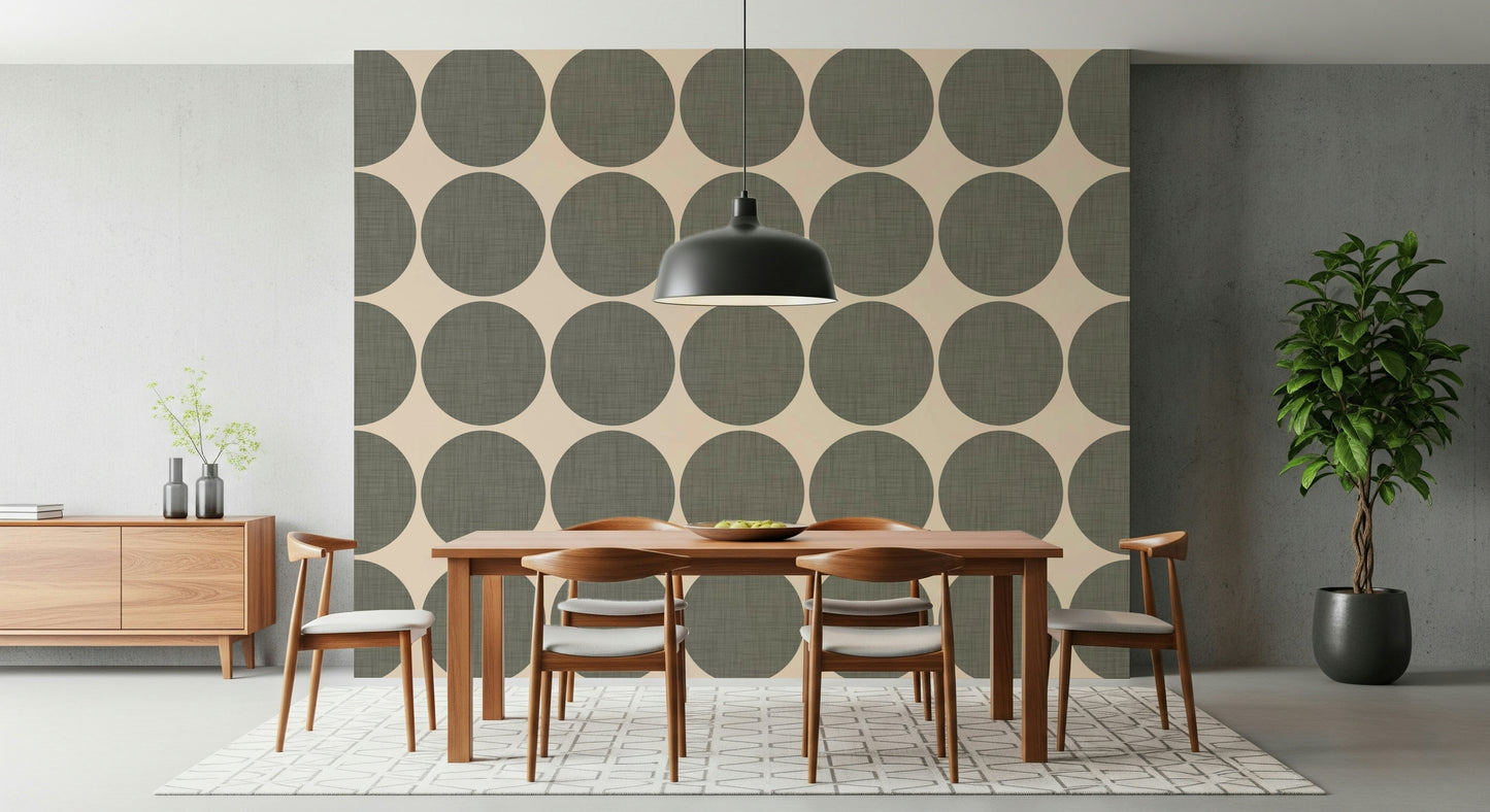 Shaded Weave Circle Wallpaper Textured Dots Wallpaper