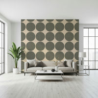 Fibrous Oversized Polka Dot Wall Mural wallpaper mural