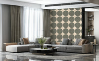 Rustic Charcoal Circle Wallpaper Textured Dots Wallpaper