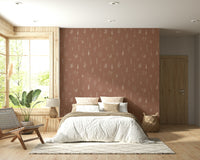 Sketch style floral pattern of the Rustic Bloom Sketch Wallpaper for walls.