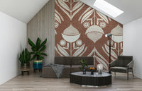 Singular Earthy Floral Echo Wallpaper brightens any living space.