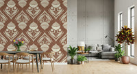 Earthy Floral Echo Wallpaper Chic Peel & Stick Art