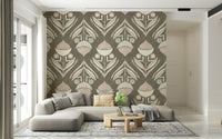 Distinctive Neutral Bloom Textile Wallpaper for contemporary spaces.
