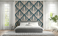 Tribal patterned foliage of Modern Aztec Flora wall mural.