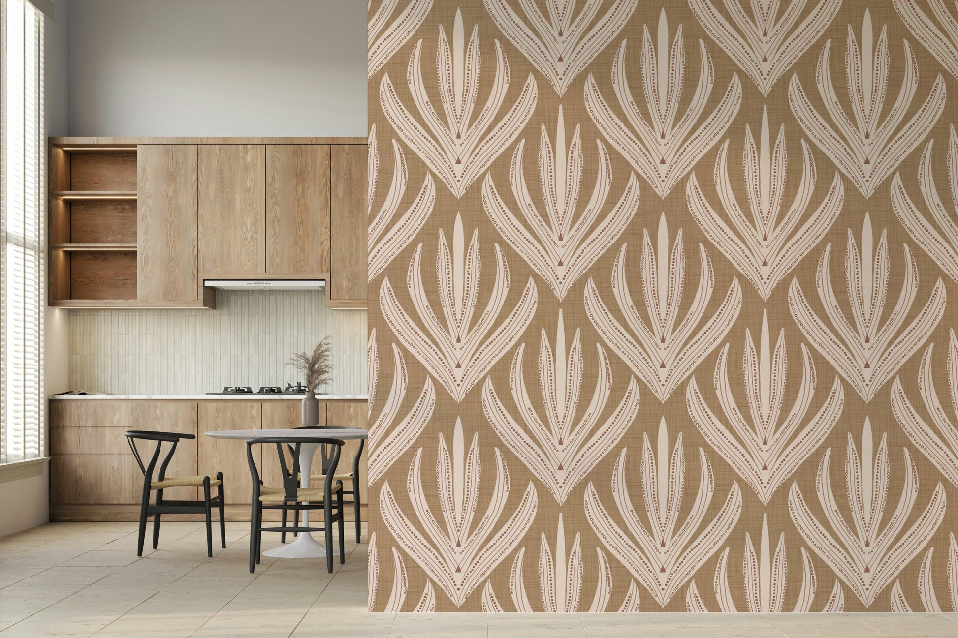 Tan fabric weave background for Earthy Abstract Harmony wallpaper.