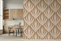 Tan fabric weave background for Earthy Abstract Harmony wallpaper.