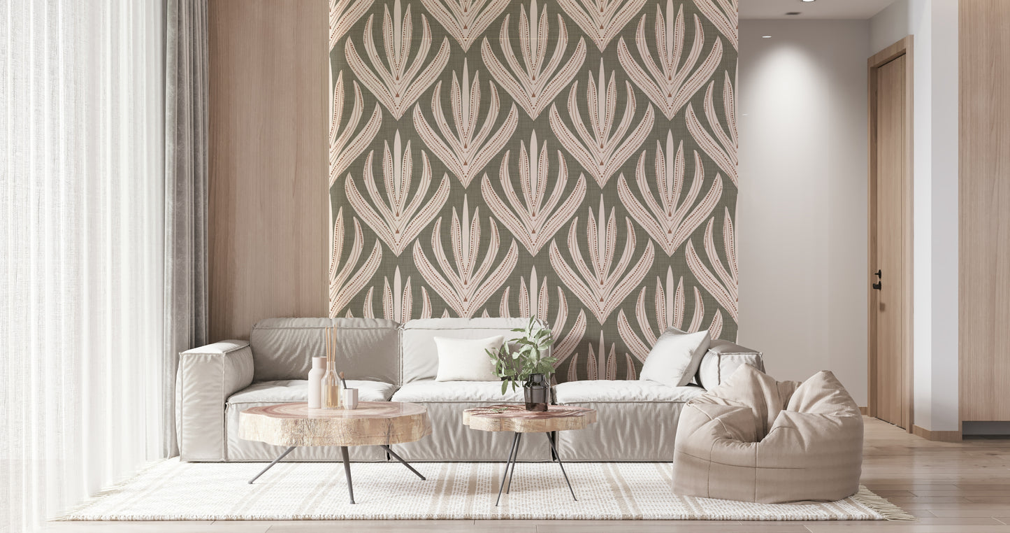 Desert Bloom Earthy tones for a textured wall covering.