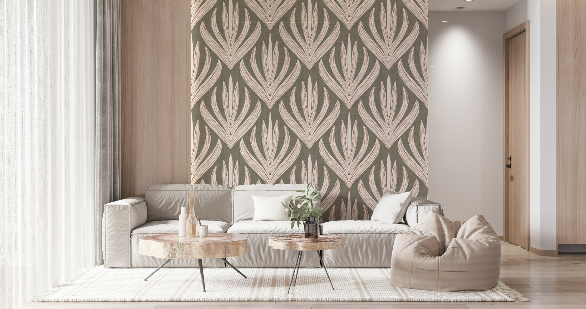 Desert Bloom Earthy tones for a textured wall covering.
