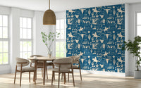 Rope and lasso graphic in Wild West Blueprint Wallpaper pattern.