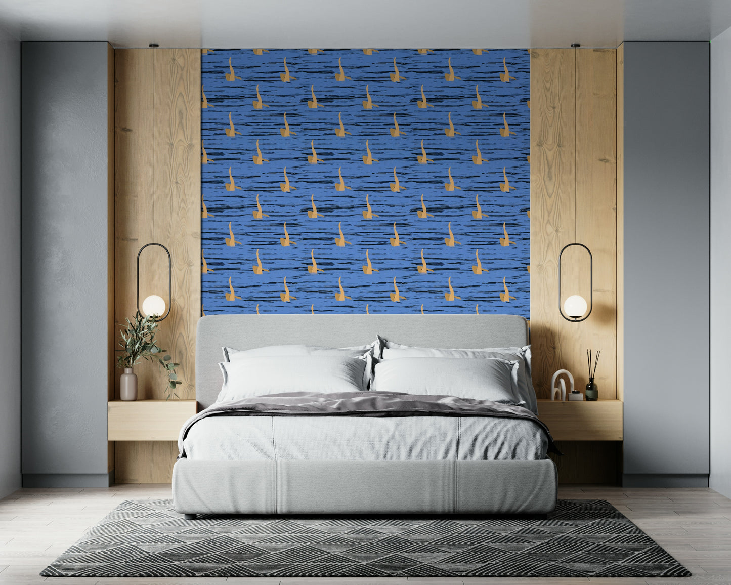 Swimming legs pattern, an abstract feel, Water Rhythms wall decoration.
