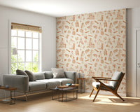 Wondrous wallpaper for walls featuring whimsical, epochal travelers.