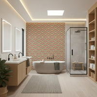 Ponderous Boho Sunburst Bloom Wall Mural, Rustic Arches.