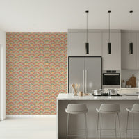 Capricious Boho Sunburst Bloom Wallpaper, Opulent Bohemian Pattern.