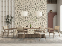 Kooky Black and White Global Chic Wallpaper, trunks, vintage style.