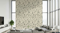Beguiling Global Chic Sketch Wall Mural, vintage wayfaring design.