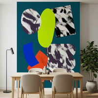 Wallpaper mural Squiggly textures and blaring colors, All i feel art.