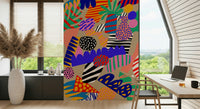 Wall mural, phantasmagorical jungle, Jungle Jive abstract art.
