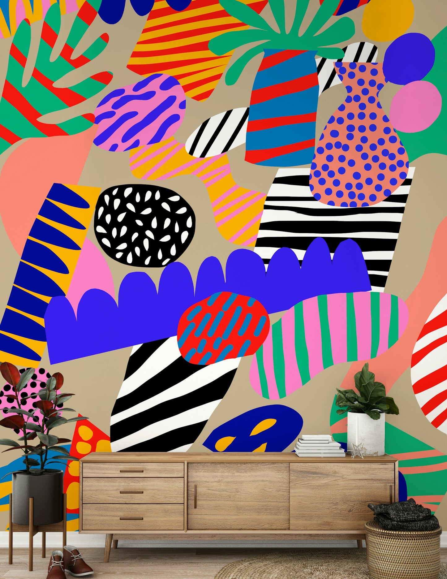 Wallpaper for walls, riotous Jungle Jive pattern, glorious.