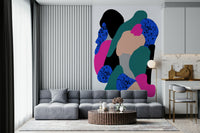 Liquescent forms create Marathon Wall Mural gushy abstract.