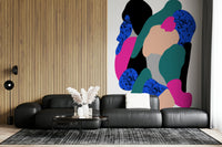 Whimsical oblong shapes define the Marathon Wall Mural.