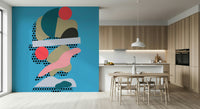 Ephemeral Balanced Forms wallpaper, Sublime abstract Mural Art.