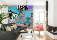 Quixotic, abstract Melting Strips design, a captivating wallpaper.