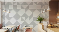 Sharp geometric Minimalist Line Blocks wall surface with intricate linear detail.