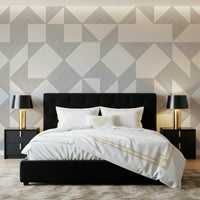 Clean aesthetic Minimalist Line Blocks mural perfect for a feature accent wall.